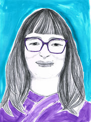 Zeichnung eines Portraits von Janne Misiewicz